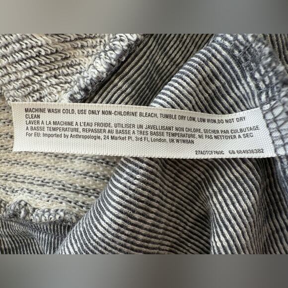 Anthropologie Saturday Sunday Striped Cowl Neck Drawstring Waist Sweater Size L - Picture 6 of 9